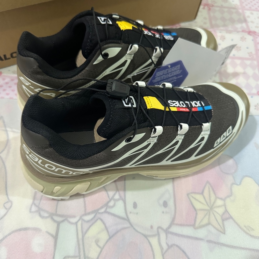 Salomon Brown Trail Sneakers with Cream Accents - Picture 3 of 8